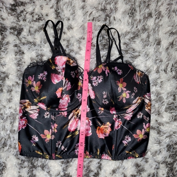 Victoria's Secret Black Floral Very Sexy Corset Bustier Top - Picture 9 of 10